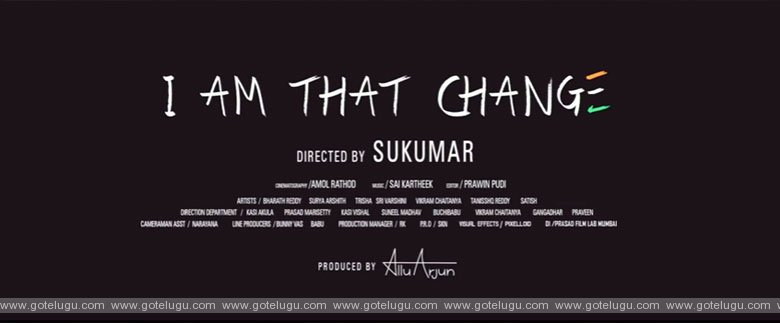 Allu Arjun I am that change Short Film - Independence Day